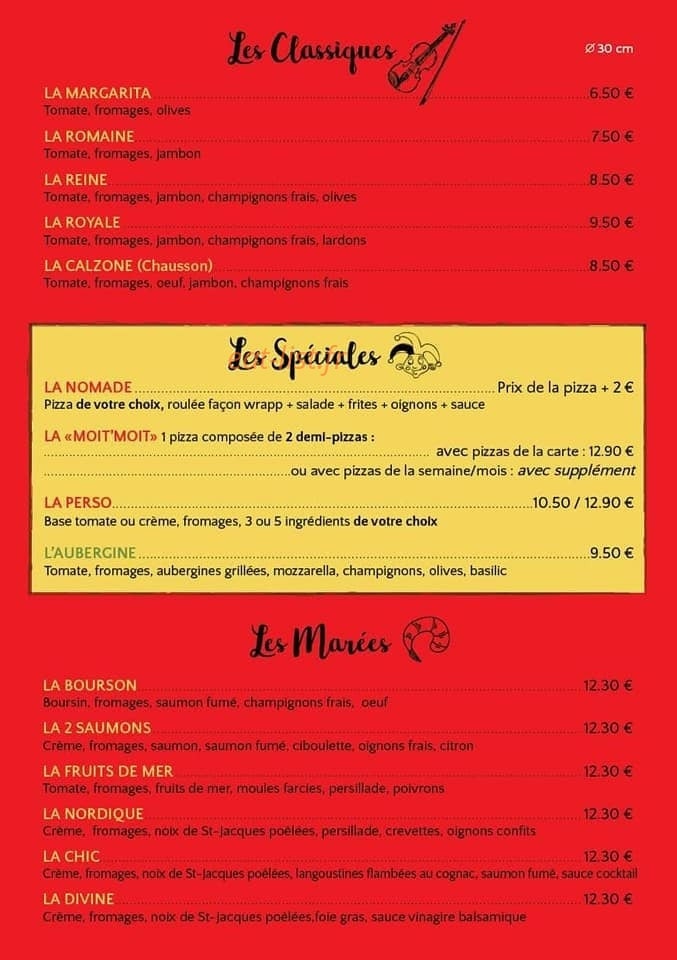 A ma Pizza — carte page 2