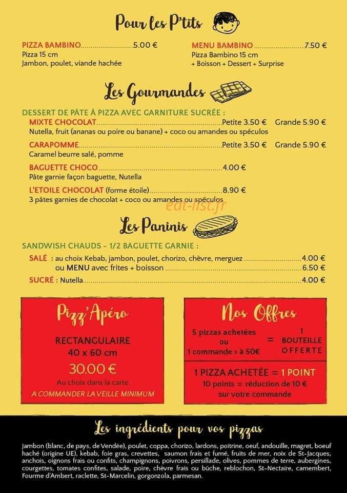 A ma Pizza — carte page 4