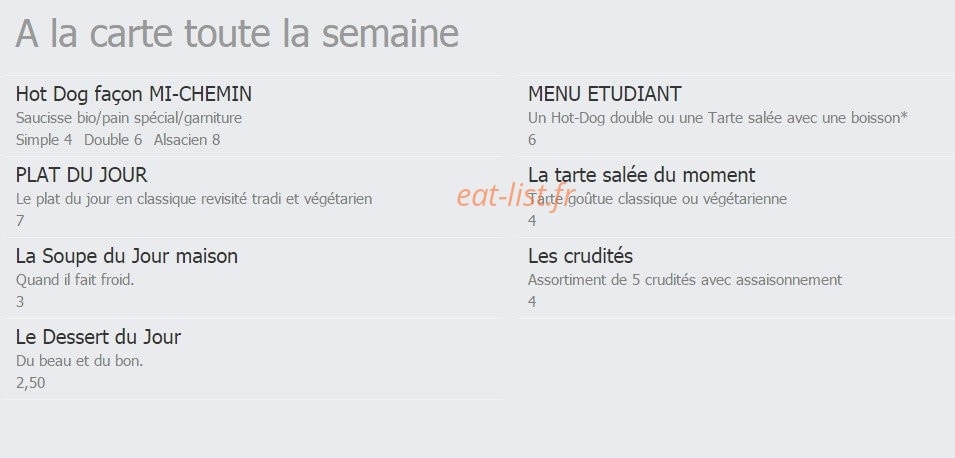A Mi Chemin — carte page 1