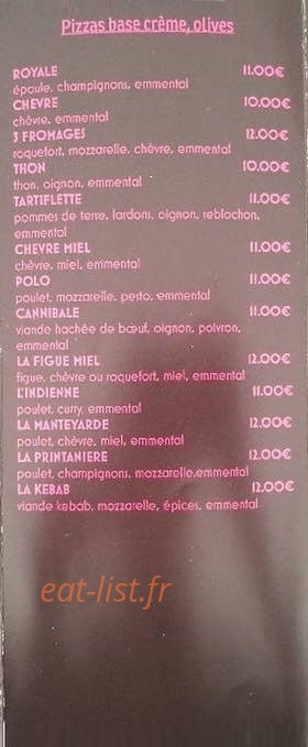 A Pizz — carte page 3