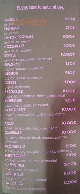 A Pizz — carte page 2