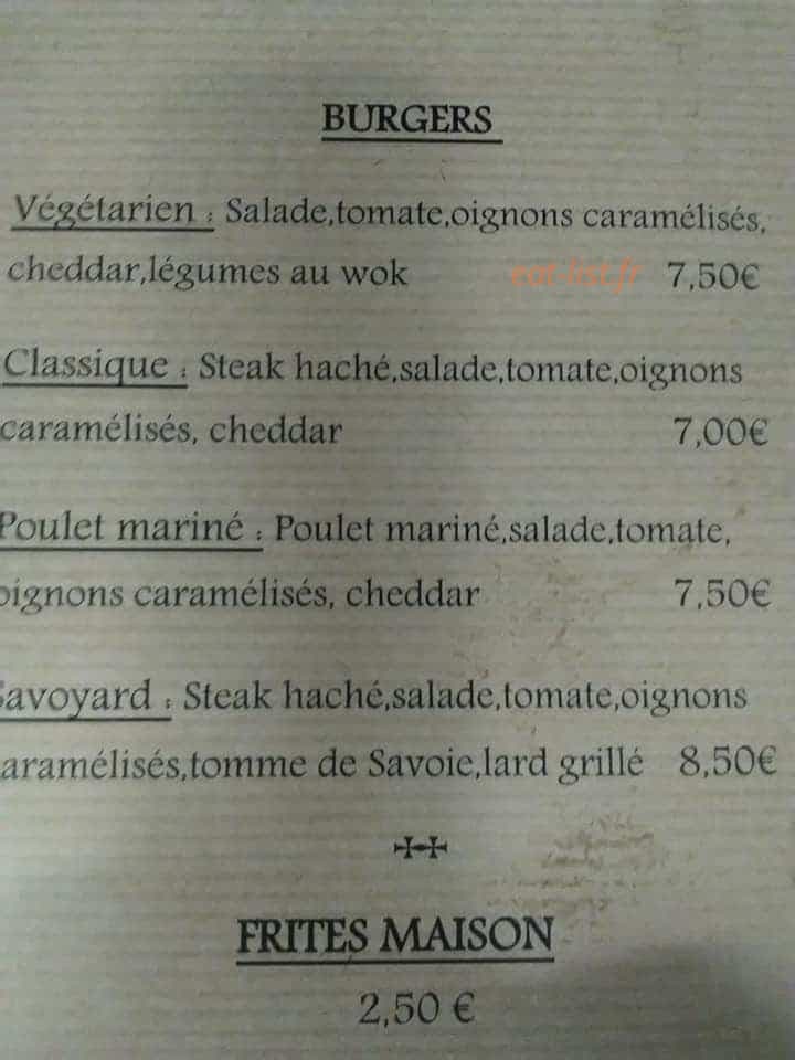 À table — carte page 1