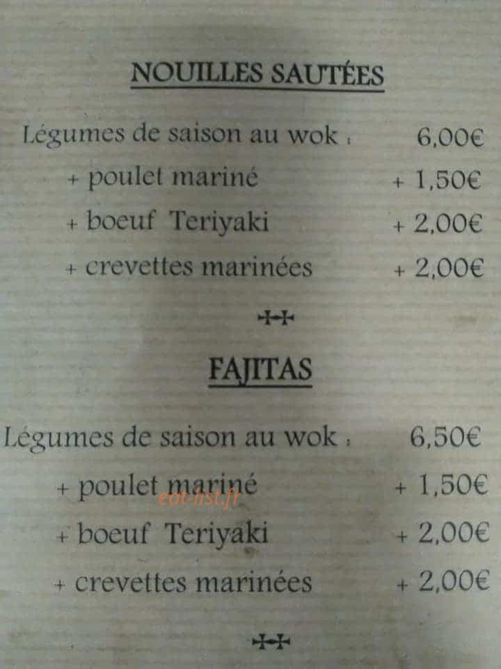 À table — carte page 2