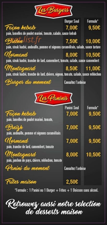 À toute saveur — carte page 1