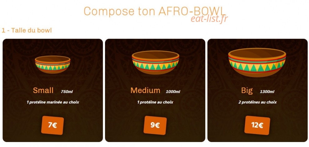 Afro B Food — carte page 2