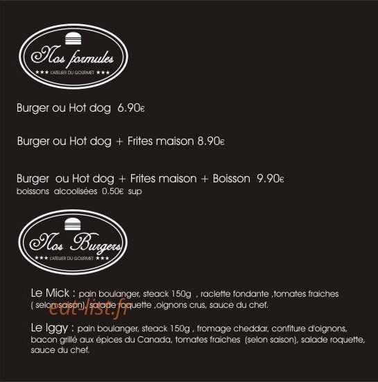 Airstream Burger — carte page 3
