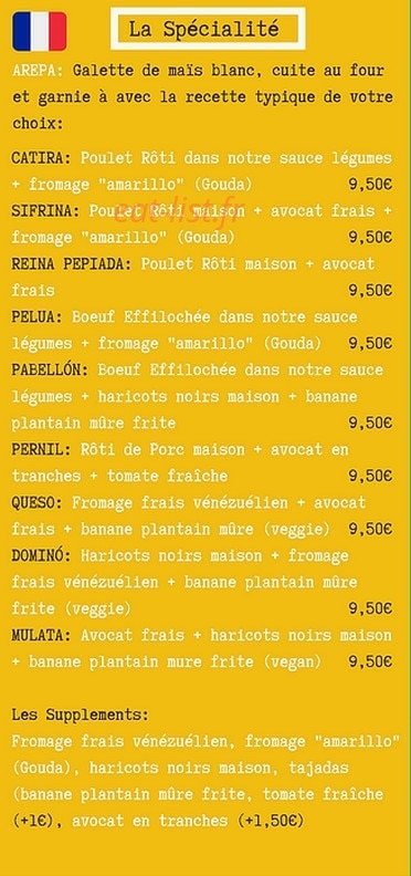 Aji Dulce — carte page 1