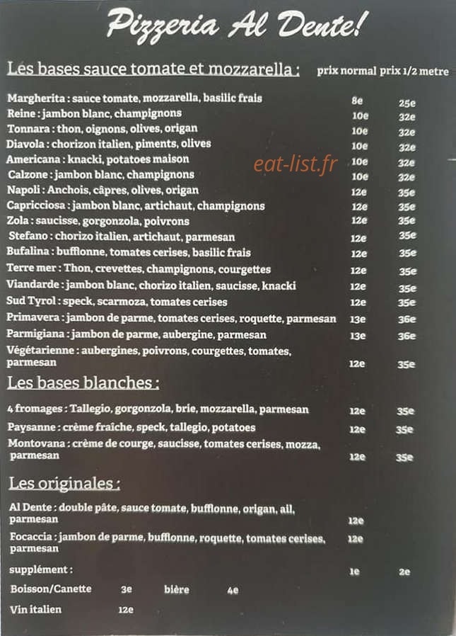 Al Dente — carte page 2