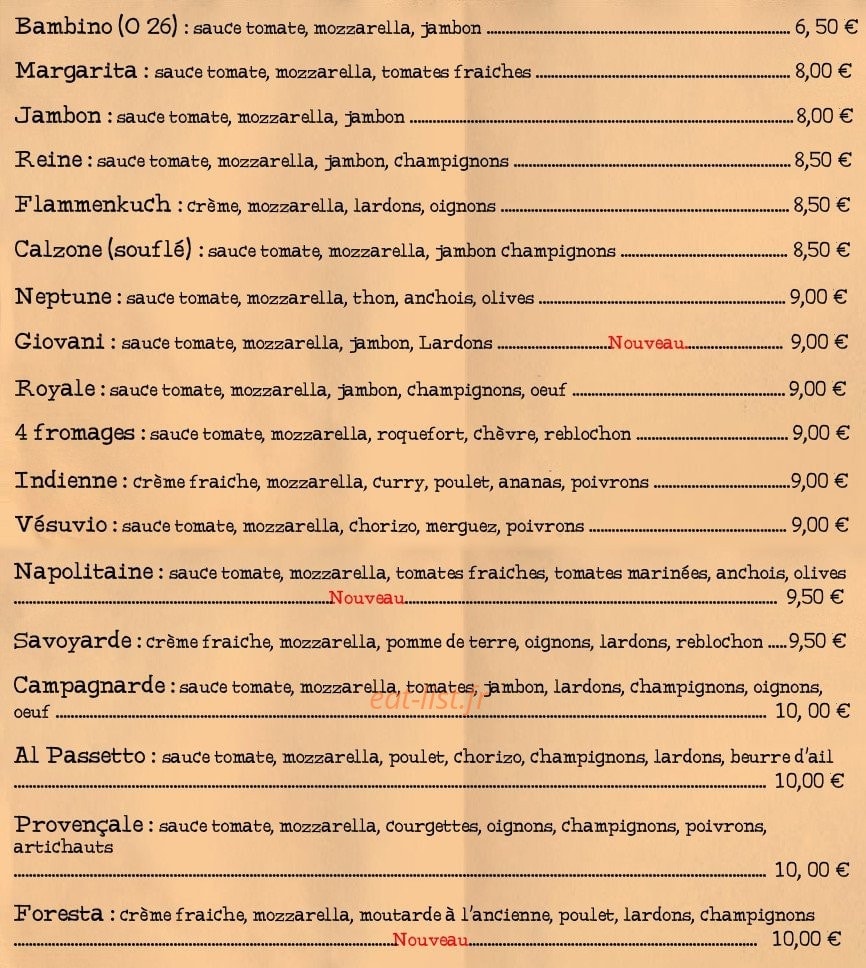 Al passetto — carte page 1
