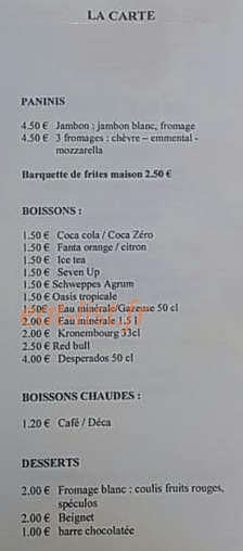 Alex food — carte page 2