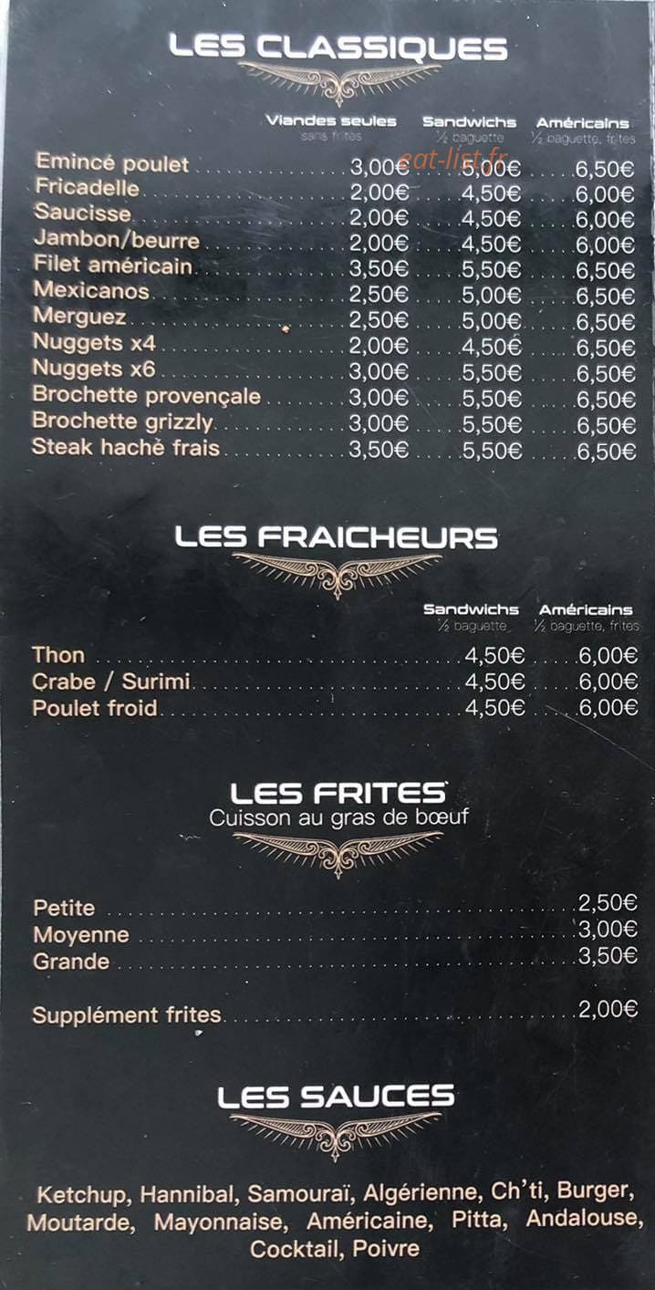 Alex'frites — carte page 2