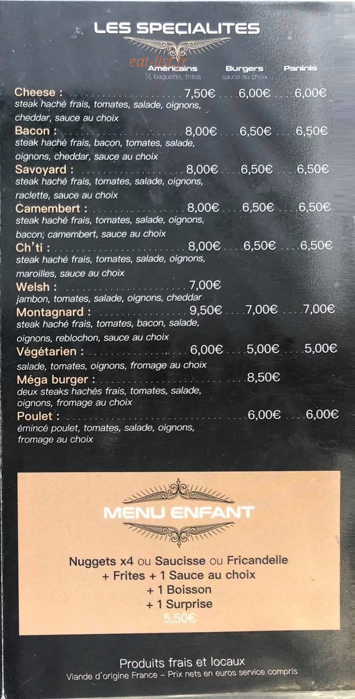 Alex'frites — carte page 3