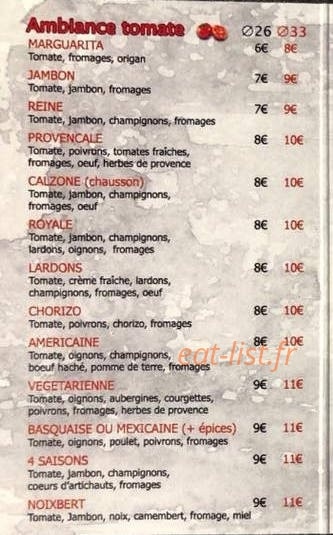 Ambiance pizza 31 — carte page 2