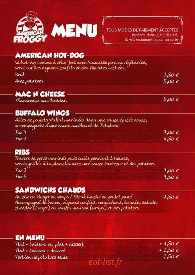American Froggy — carte page 2