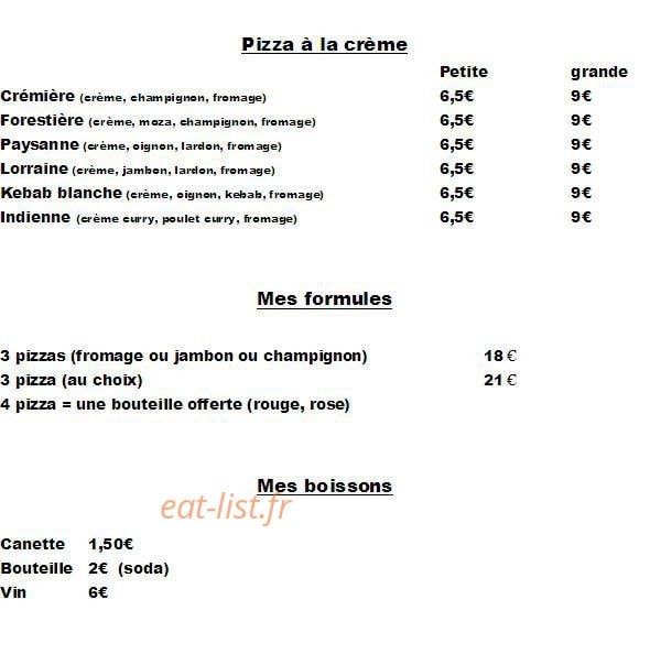 Angele pizza — carte page 2