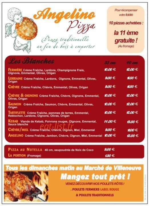 Angelino pizza — carte page 2