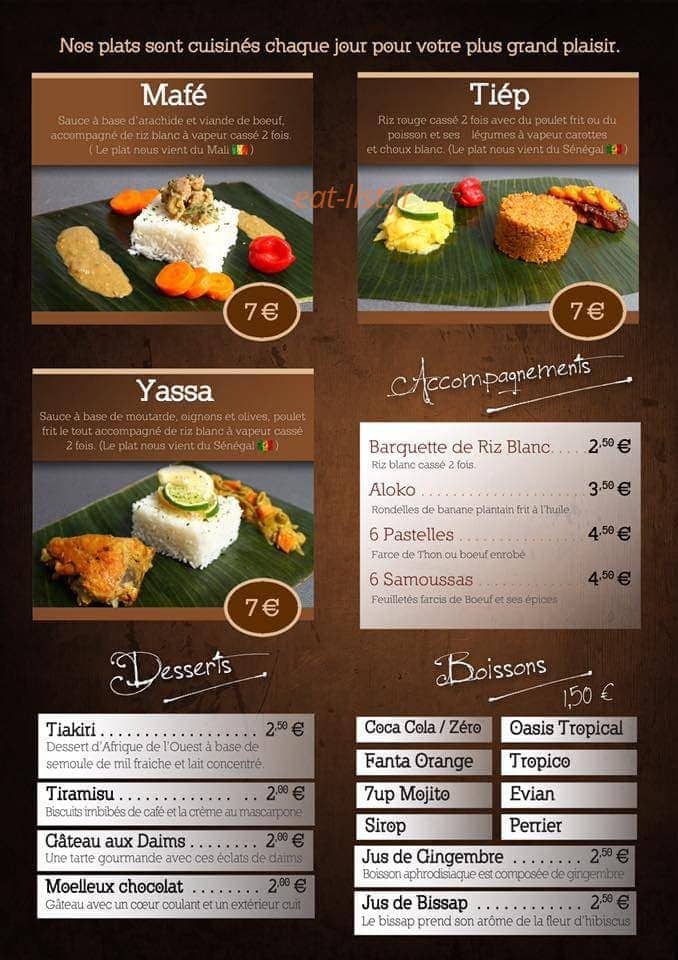 Anissa Délices — carte page 2