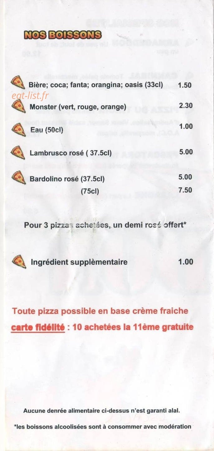 Armagedon Pizza — carte page 5