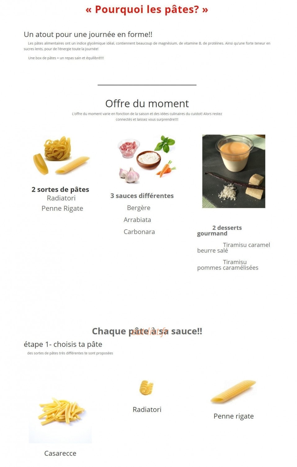 Artisapasta — carte page 1
