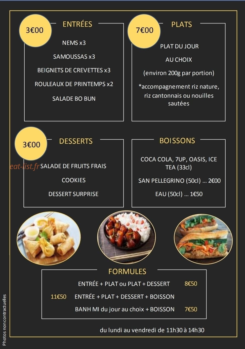 Asian street cook — carte page 1