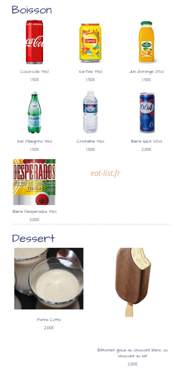 Ateepeek burger — carte page 3