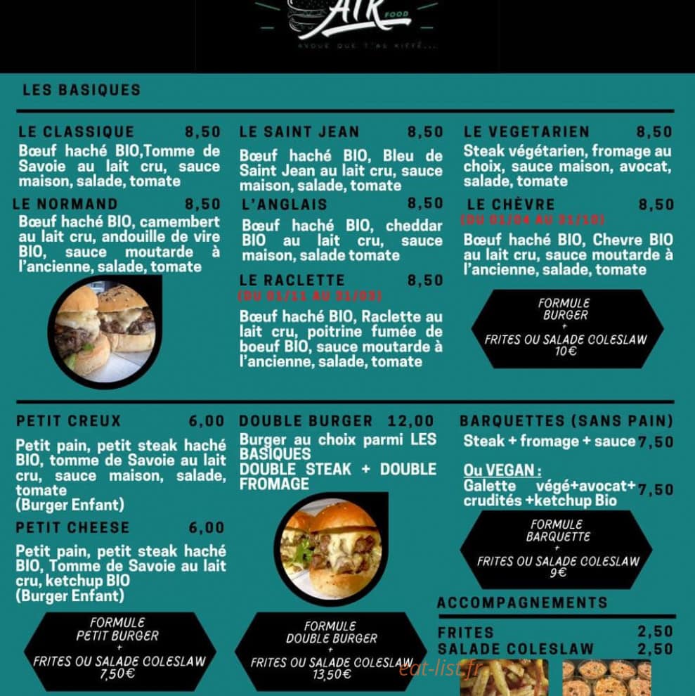 Atk food — carte page 1