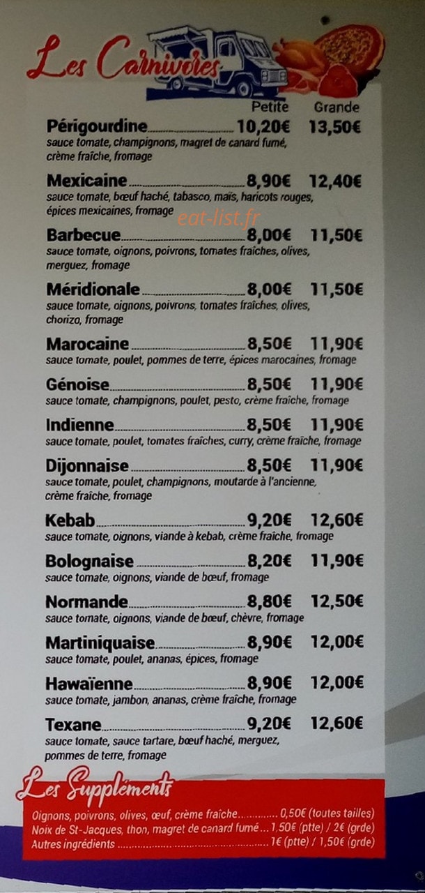 Atlantique pizza — carte page 4