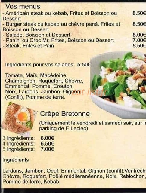 Au Bon Goût — carte page 2