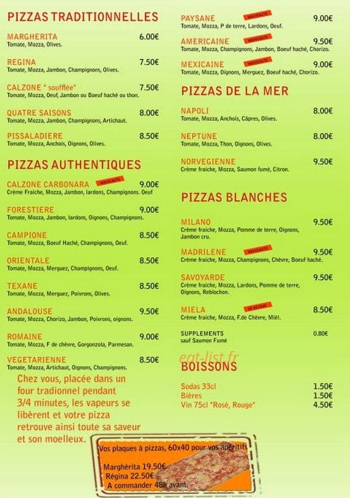 au camion pizza — carte page 2