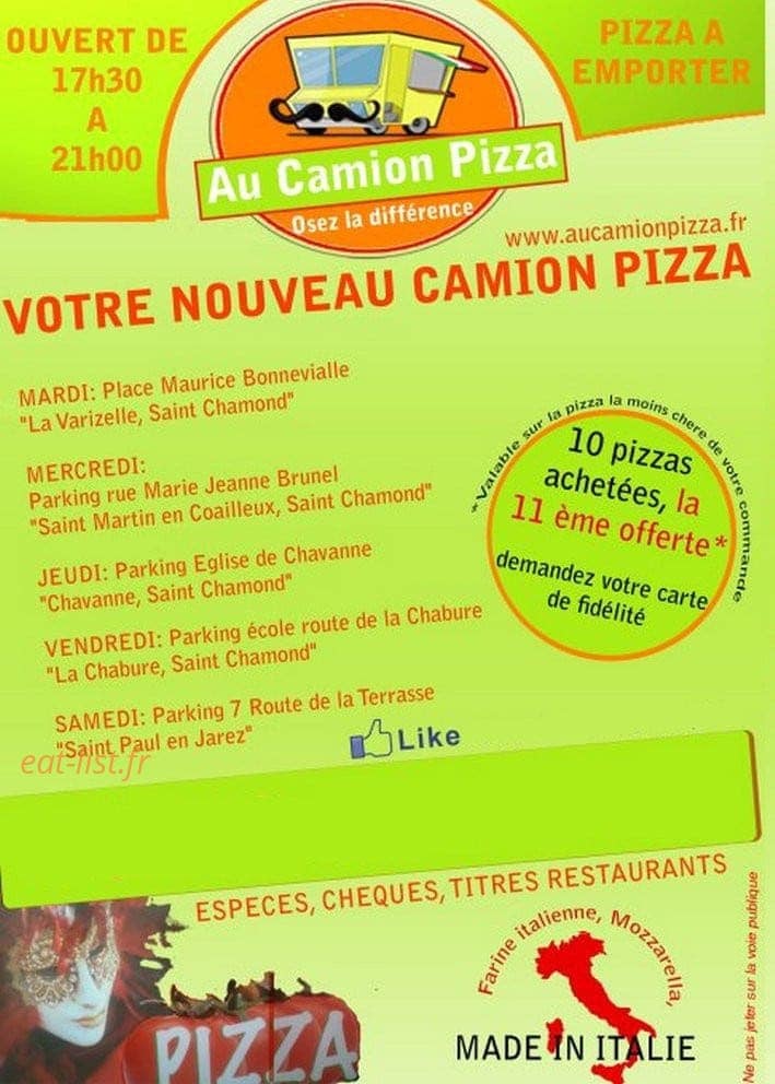 au camion pizza — carte page 1