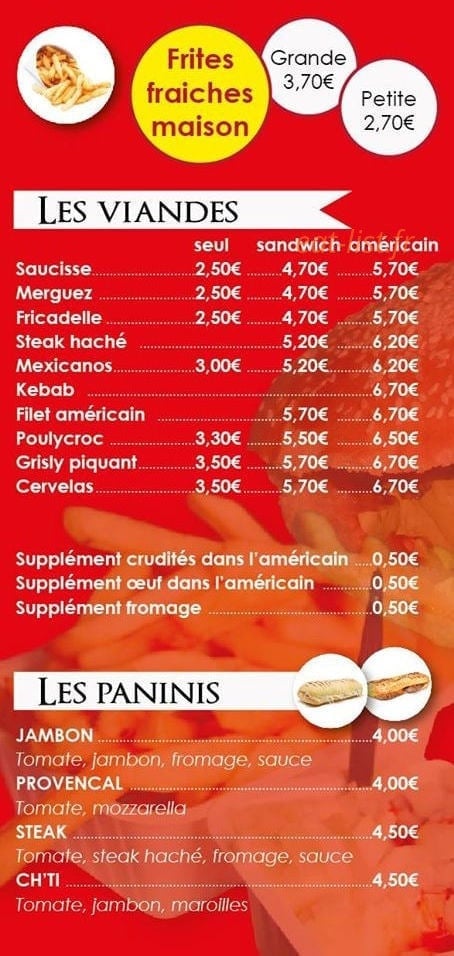 Au ch'ti creux — carte page 1