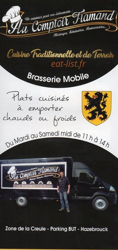 Au Comptoir Flamand — carte page 1