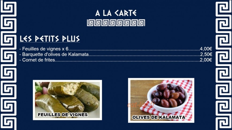 Au Gyros — carte page 3