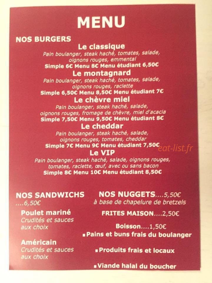 Au Jenny's — carte page 2