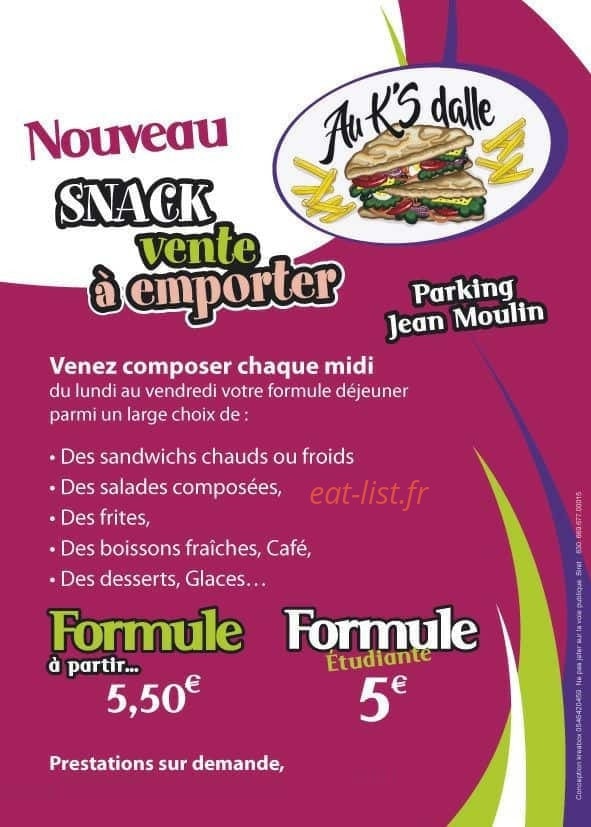 Au K'S dalle — carte page 1