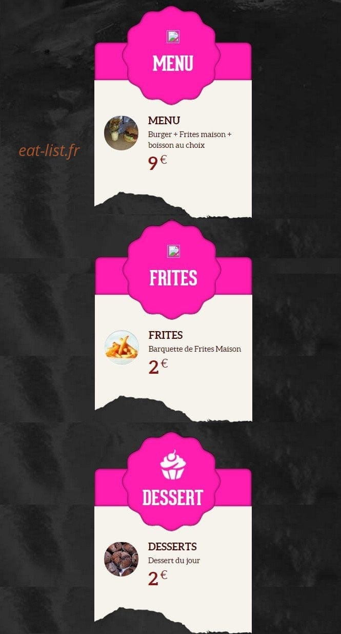 Au P'tit Bahut — carte page 3