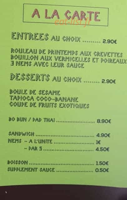 Au P'tit Lao — carte page 2