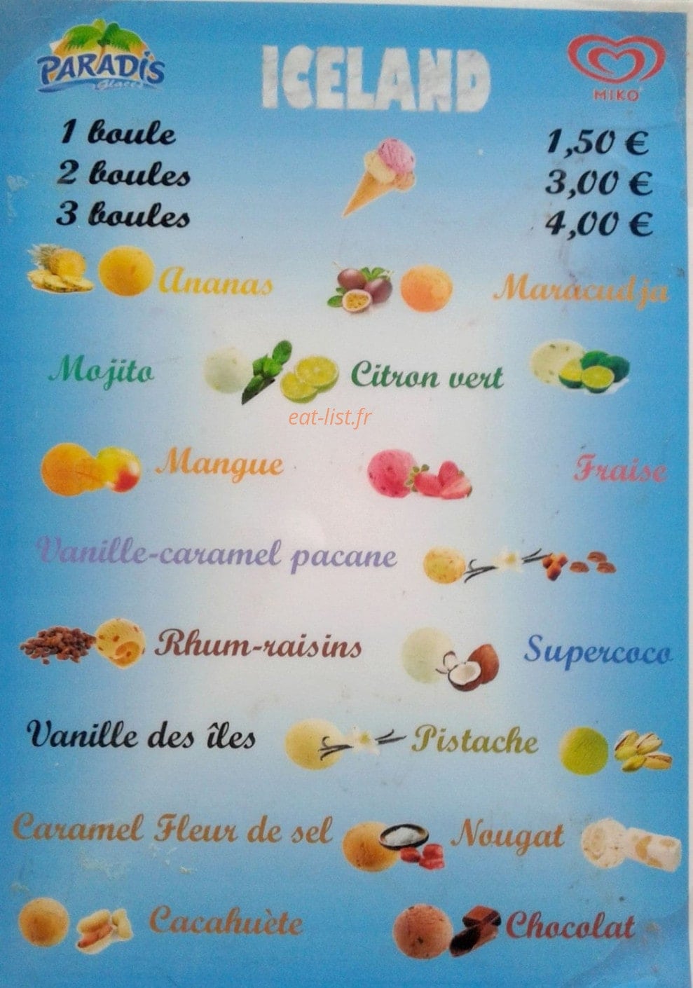 Au P'tit Paradis — carte page 2