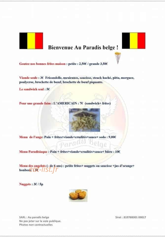 Au Paradis Belge — carte page 2