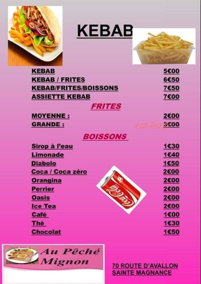 Au Pêché Mignon — carte page 1