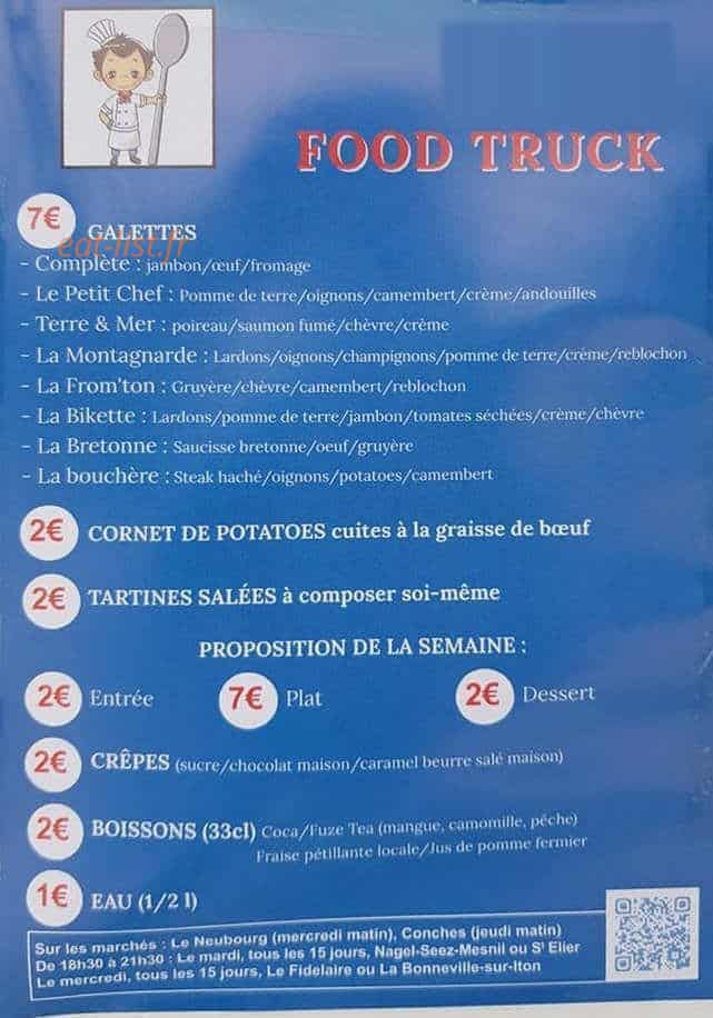 Au petit chef — carte page 2