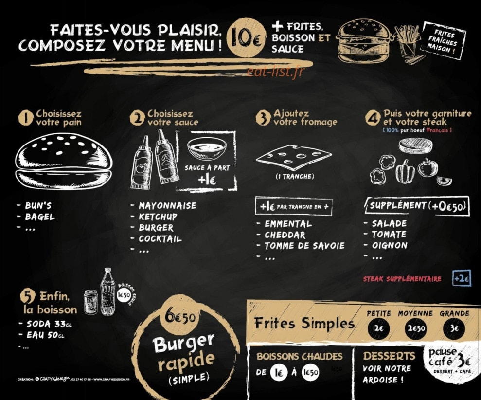 Au Plaisir — carte page 1