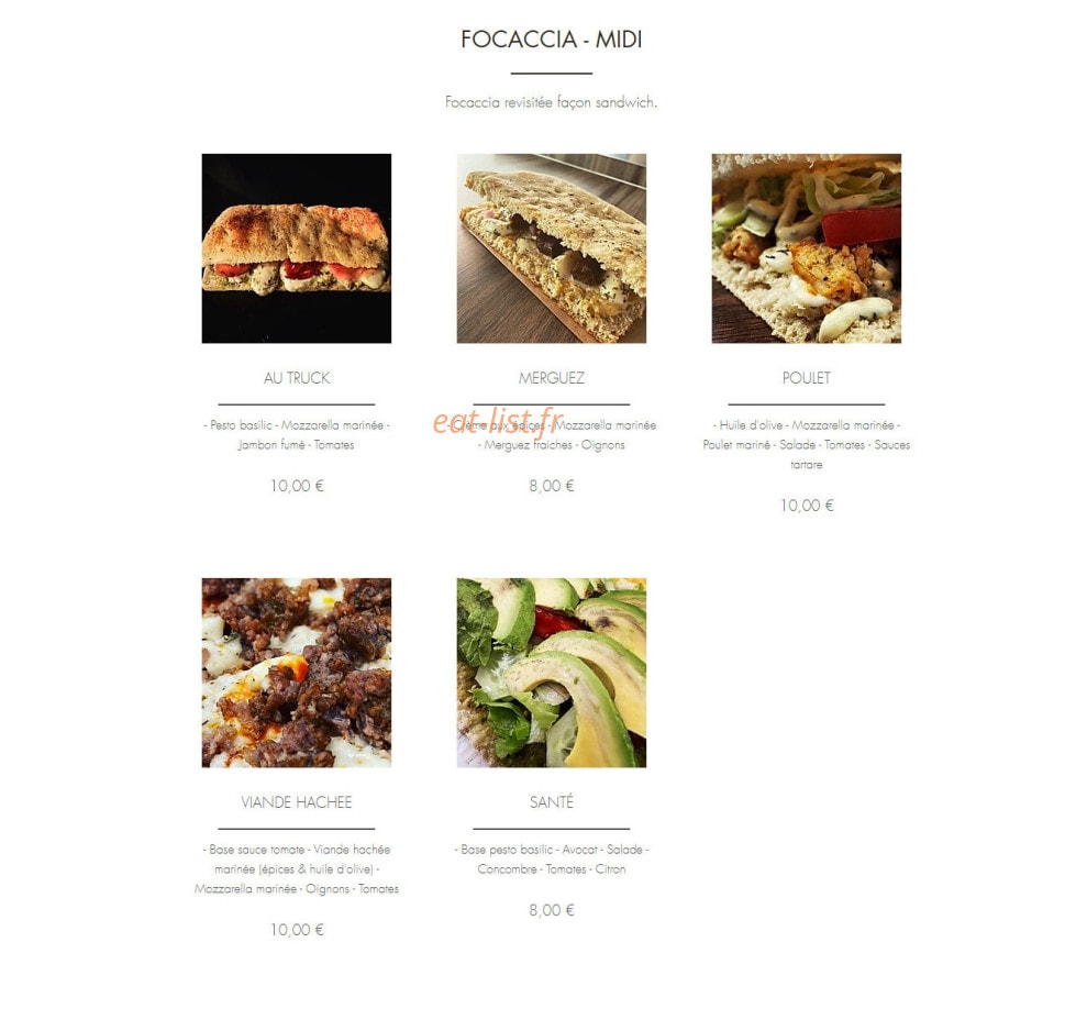 Au truck — carte page 1