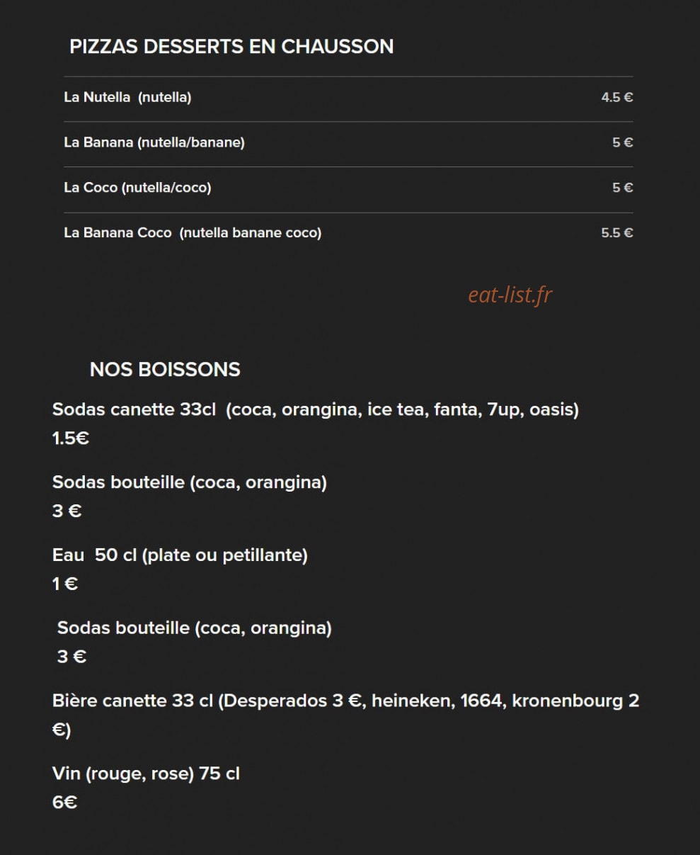 Aure Pizza Païoun — carte page 2