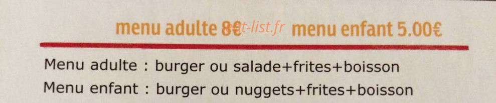 Authentic's Burger — carte page 2