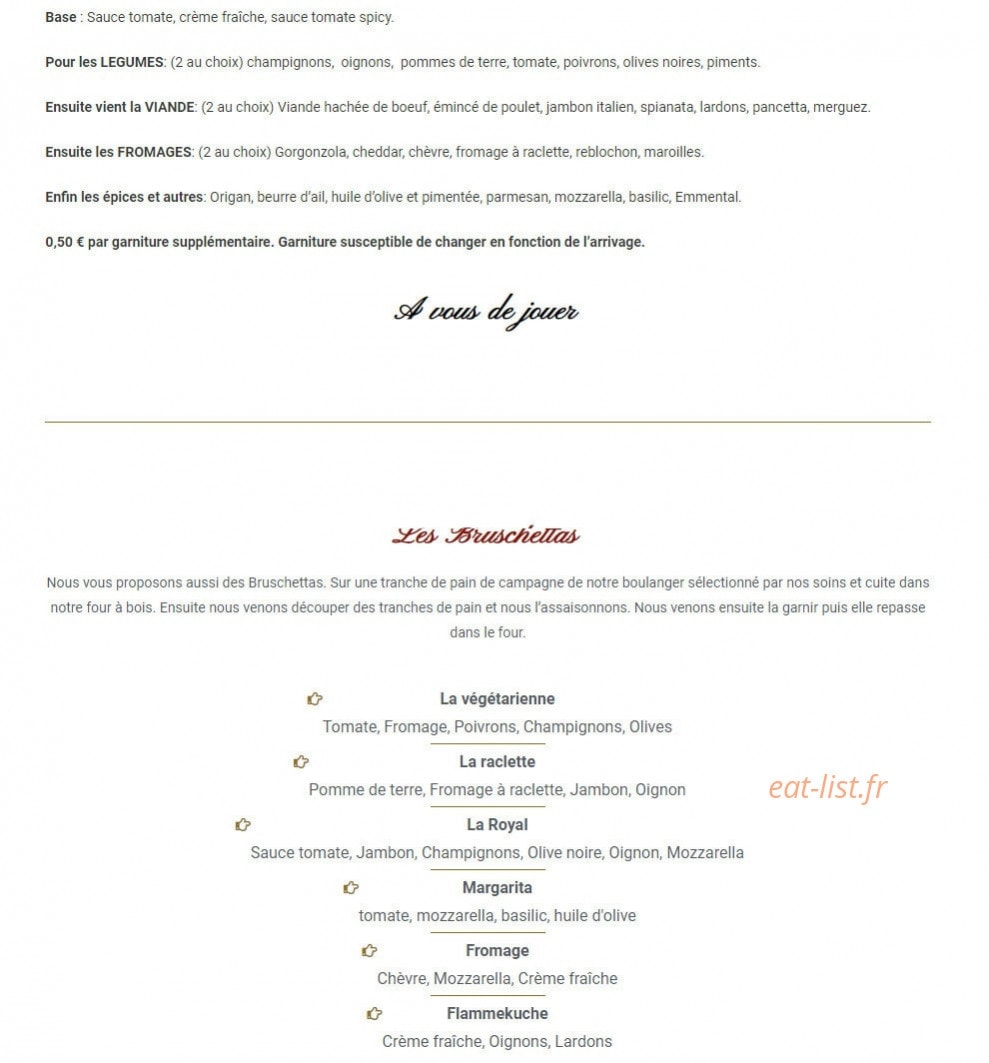 Autour de la pizz’ — carte page 1
