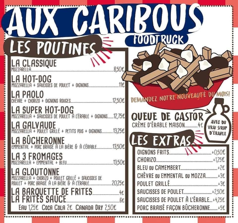 Aux Caribous — carte page 1