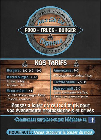 Aux Ch'tis Oignons — carte page 2