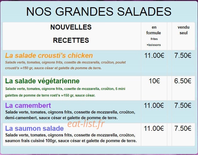 Aux délices de gladys — carte page 4