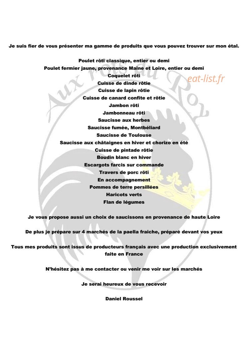 Aux Rots Du Roy — carte page 1